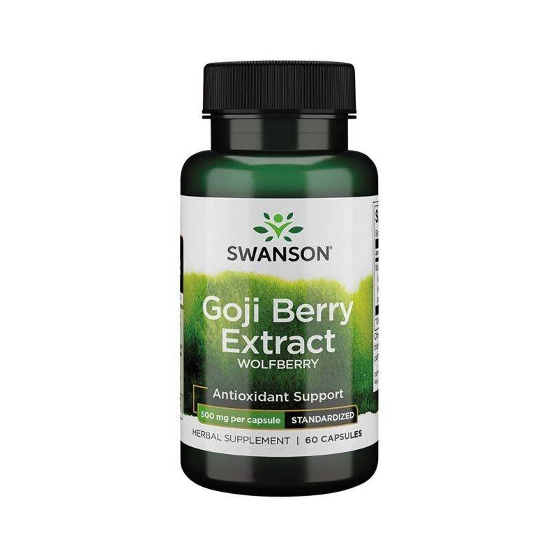 Swanson Goji Extract 500 Mg - Ekstrakt Z Owoców Goji (60 Kaps.)