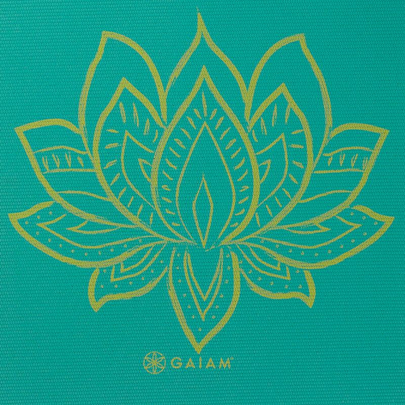 Mata do jogi dwustronna gaiam turquoise lotus 6 mm 62344