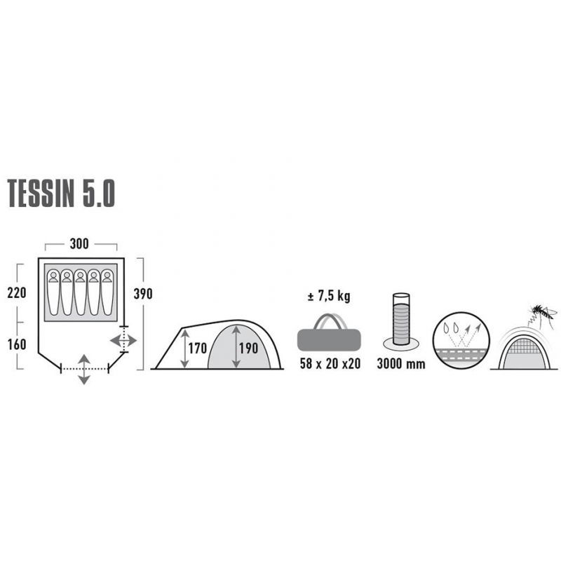 Namiot high peak tessin 5 10228