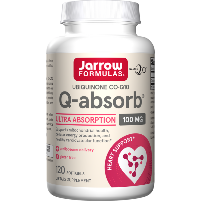 Jarrow Formulas Ubiquinone Co-Q10 Q-Absorb 100 Mg - Koenzym Q10 (120 Kaps.)