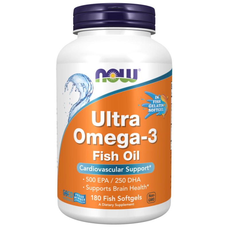 Now Foods Ultra Omega-3 (Fish Oil) (180 Kaps.)