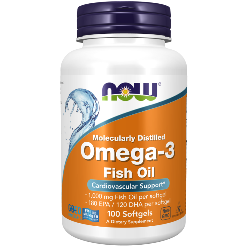 Now Foods Omega 3 - Dha 120 Mg + Epa 180 Mg (100 Kaps.)