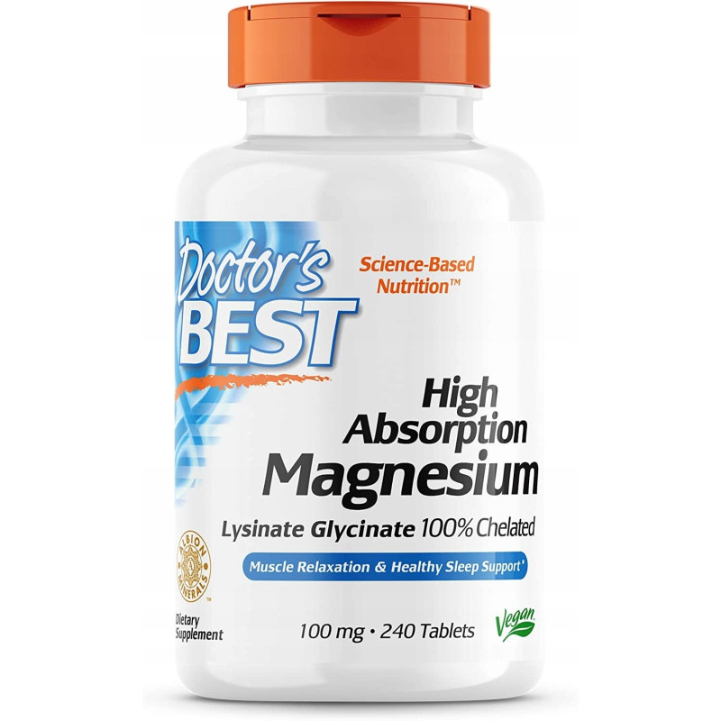 Doctor's Best High Absorption Magnesium - Magnez (240 Tabl.)