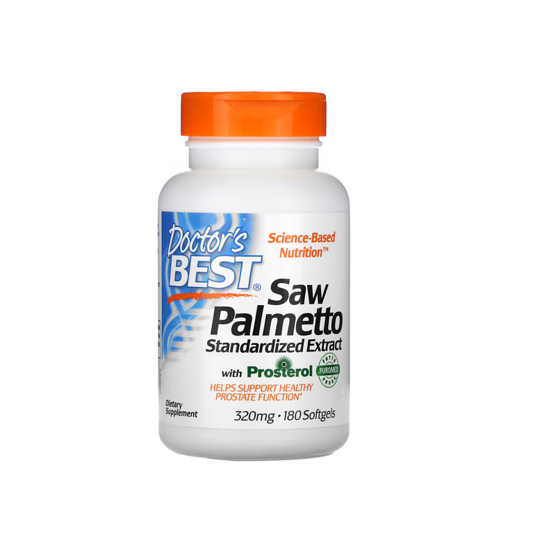 Doctor's Best Saw Palmetto Berries - Palma Sabalowa - Standaryzowany Ekstrakt (180 Kaps.)