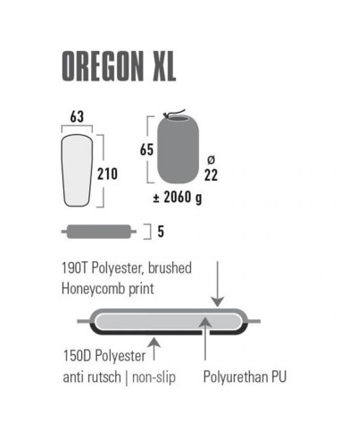 Mata samopompująca high peak oregon xl 210x63x5 41126