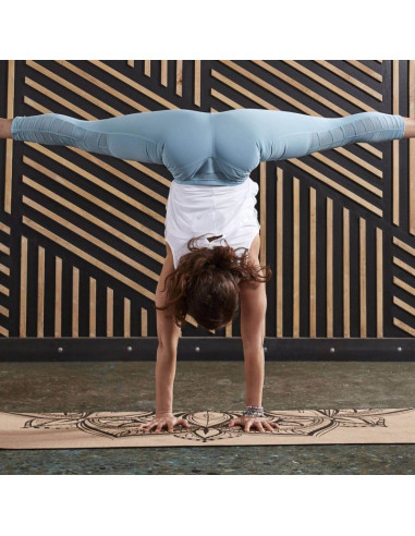 Mata do jogi gaiam printed cork mandala 5 mm 63495