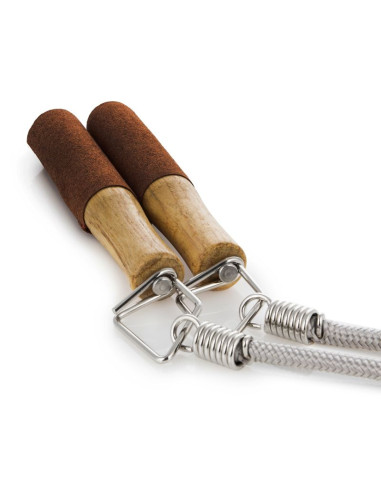 Skakanka z drewnianymi uchwytami body sculpture bk 203