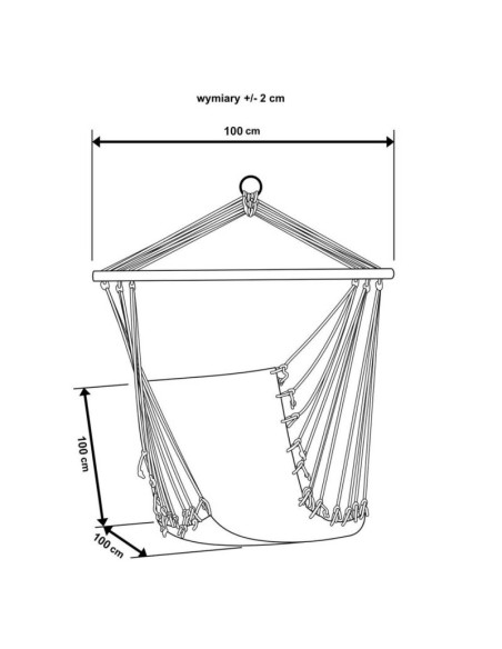 Hamak fotel brazylijski royokamp 100x100 cm 1020259