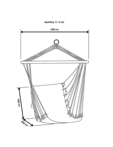 Hamak fotel brazylijski royokamp 100x100 cm 1020259