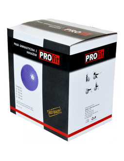 Piłka gimnastyczna z masażem profit 55cm fioletowa dk 2104 2