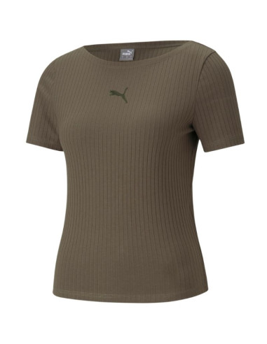 Koszulka puma her ribbed slim tee grape leaf w 531917