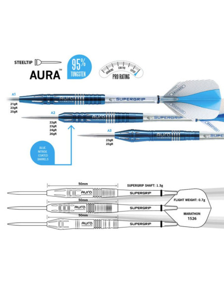 Rzutki harrows aura 95% steeltip