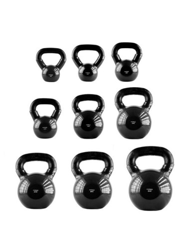 Kettlebell żeliwny pokryty winylem hms black knv28
