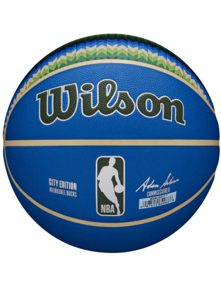 Piłka do koszykówki wilson nba team city collector milwaukee bucks ball