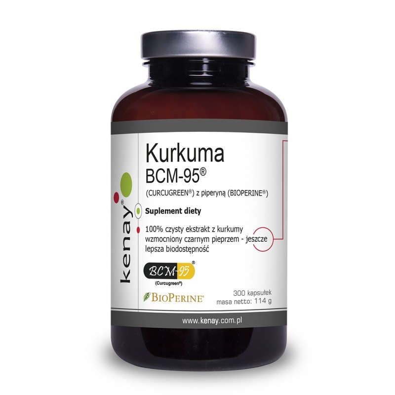 Kurkuma BCM-95® (CURCUGREEN®) z piperyną (BIOPERINE®) (300 kaps.)