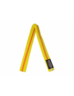 Pas do kimona masters żółty z pomarańczową lamówką