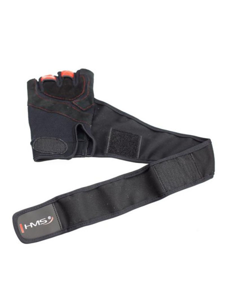 Rękawice na siłownię black/red hms rst01