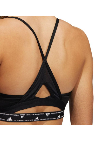 Stanik sportowy adidas aeroreact training light-support 3-stripes bra w