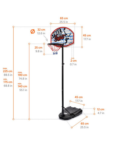 Zestaw do koszykówki meteor street