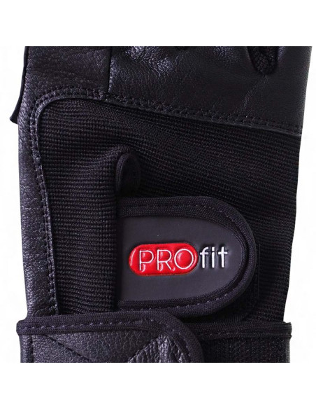 Rękawice kulturystyczne profit pro czarne 1615