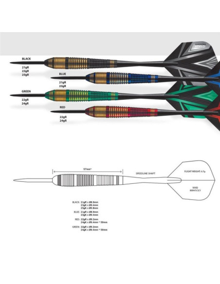 Rzutki harrows vivid steeltip