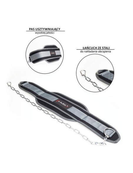 Pas obciążeniowy do ćwiczeń siłowych hms pst04