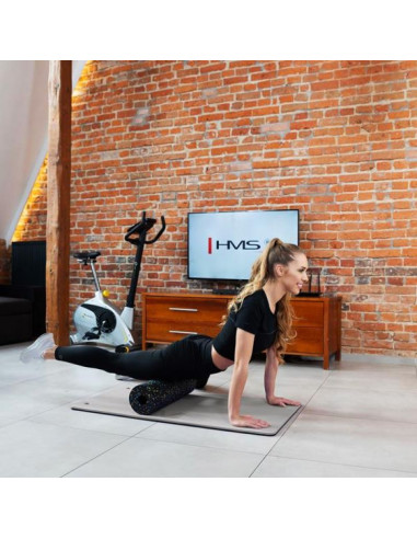 Mata fitness klubowa z otworami hms premium mfk02 grey-black