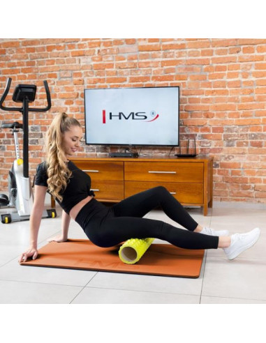 Mata fitness klubowa z otworami hms premium mfk01 orange-black