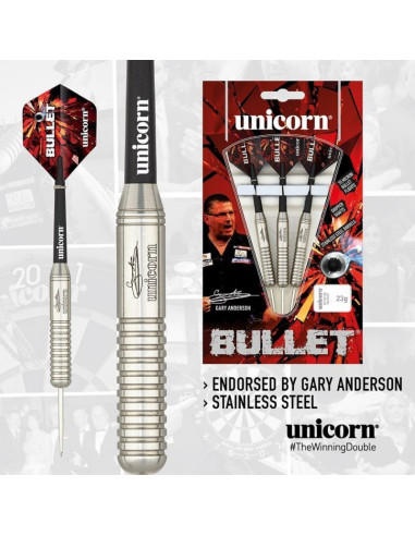 Rzutki steel tip unicorn bullet stainless steel - gary anderson