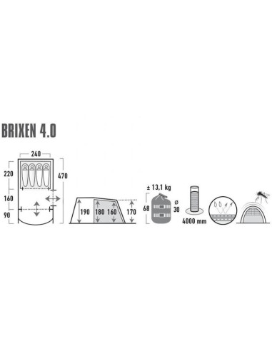 Namiot high peak brixen 4.0 11815