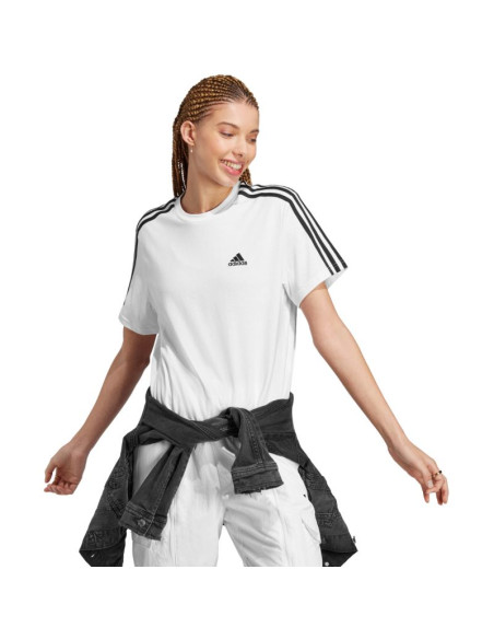 Koszulka adidas essentials 3-stripes single jersey crop top w