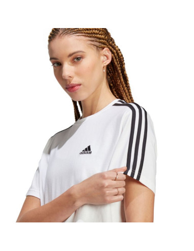 Koszulka adidas essentials 3-stripes single jersey crop top w