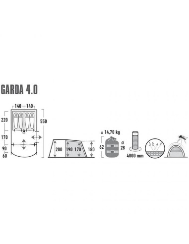Namiot high peak garda 4.0 11821