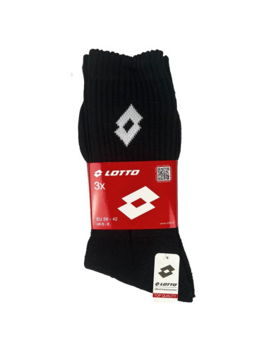 Skarpety frotte lotto czarne 3 pary 069739