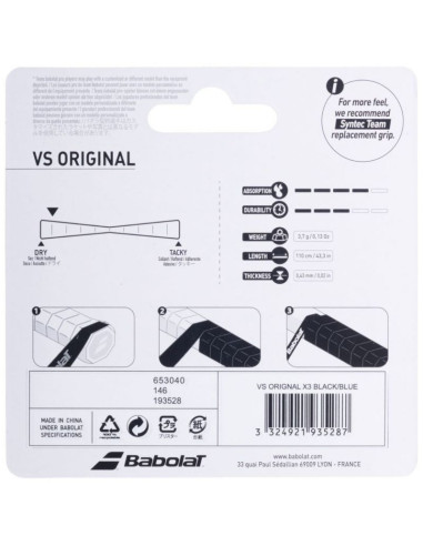 Owijka babolat vs orginal feel 3 szt. 653040