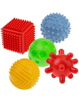 Piłki sensoryczne kształty 5 szt. am tullo 421