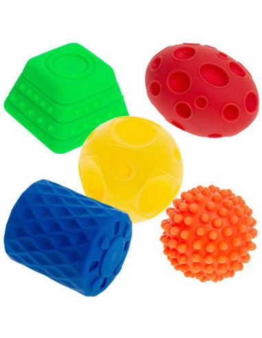 Piłki sensoryczne kształty 5 szt. am tullo 421