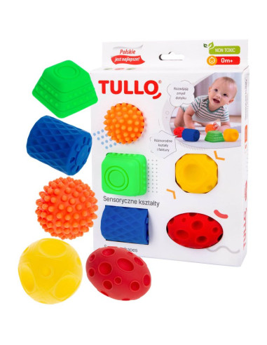 Piłki sensoryczne kształty 5 szt. am tullo 421
