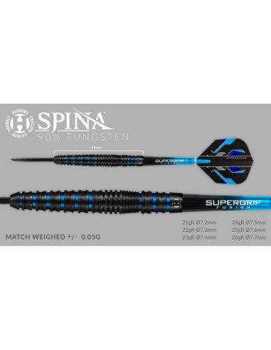 Rzutki harrows spina black 90% steeltip