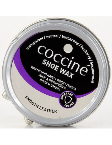 Preparat coccine bezbarwna pasta wosk i żywica do skór licowych
