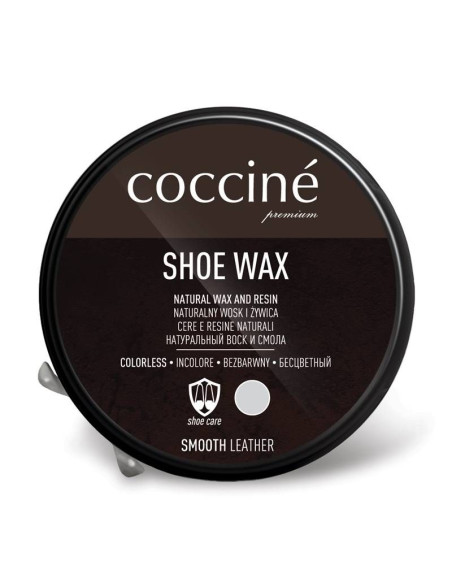Preparat coccine bezbarwna pasta wosk i żywica do skór licowych