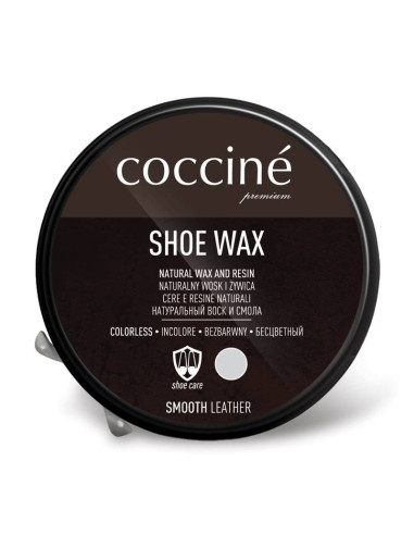 Preparat coccine bezbarwna pasta wosk i żywica do skór licowych
