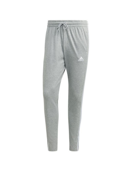 Spodnie adidas essentials single jersey tapered open hem 3-stripes m