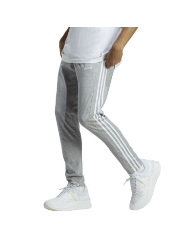 Spodnie adidas essentials single jersey tapered open hem 3-stripes m