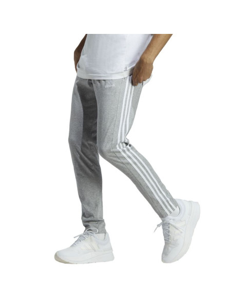 Spodnie adidas essentials single jersey tapered open hem 3-stripes m