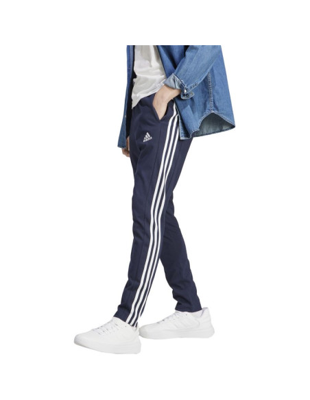Spodnie adidas essentials single jersey tapered open hem 3-stripes m