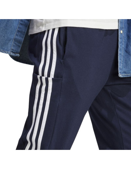 Spodnie adidas essentials single jersey tapered open hem 3-stripes m