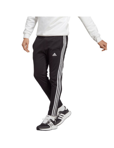 Spodnie adidas essentials single jersey tapered open hem 3-stripes m