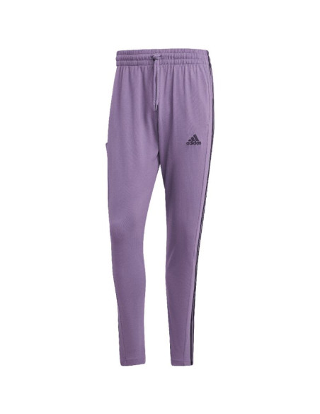 Spodnie adidas essentials single jersey tapered open hem 3-stripes m