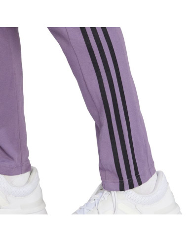 Spodnie adidas essentials single jersey tapered open hem 3-stripes m